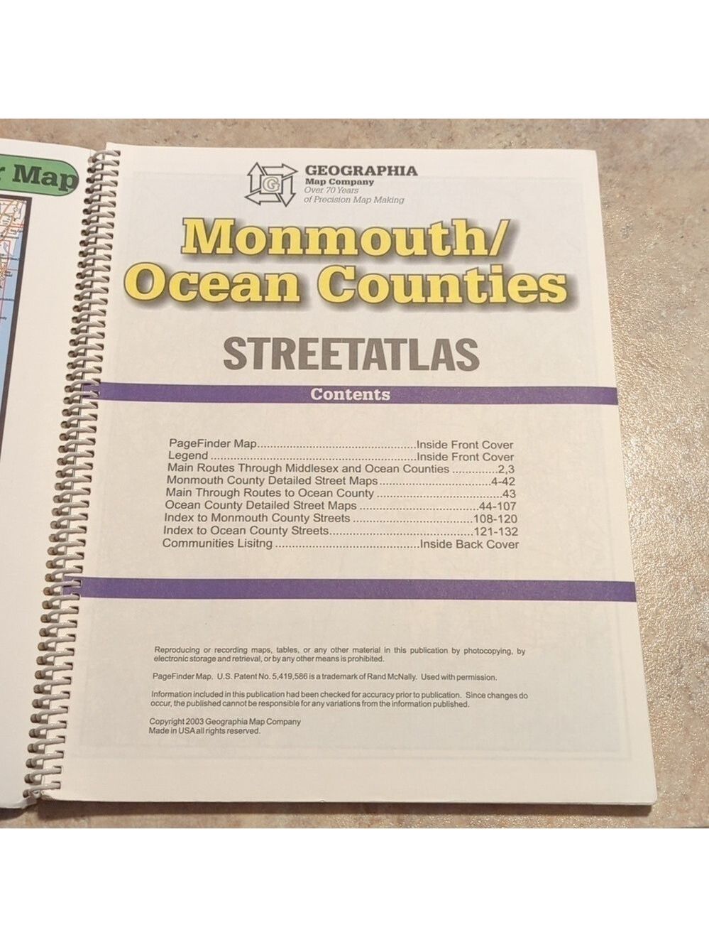 Geographia Monmouth Ocean County New Jersey Atlas 2003 - Picture 7 of 16
